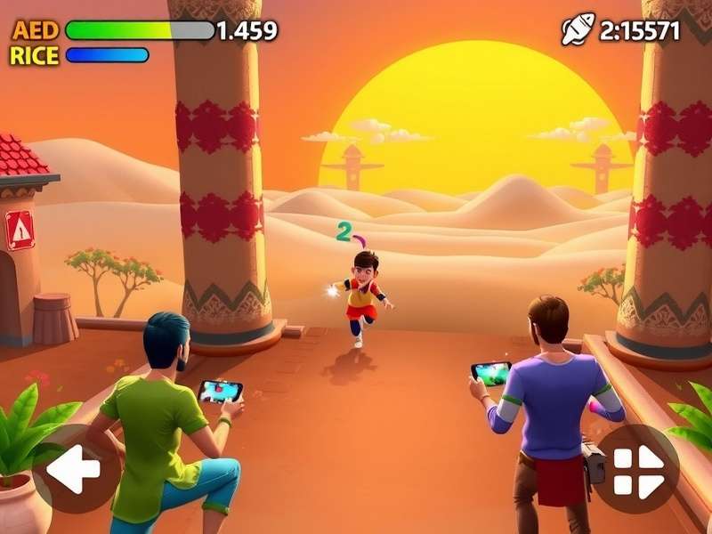Fast Dash Champion gameplay screenshot showing character running through Indian-themed landscape